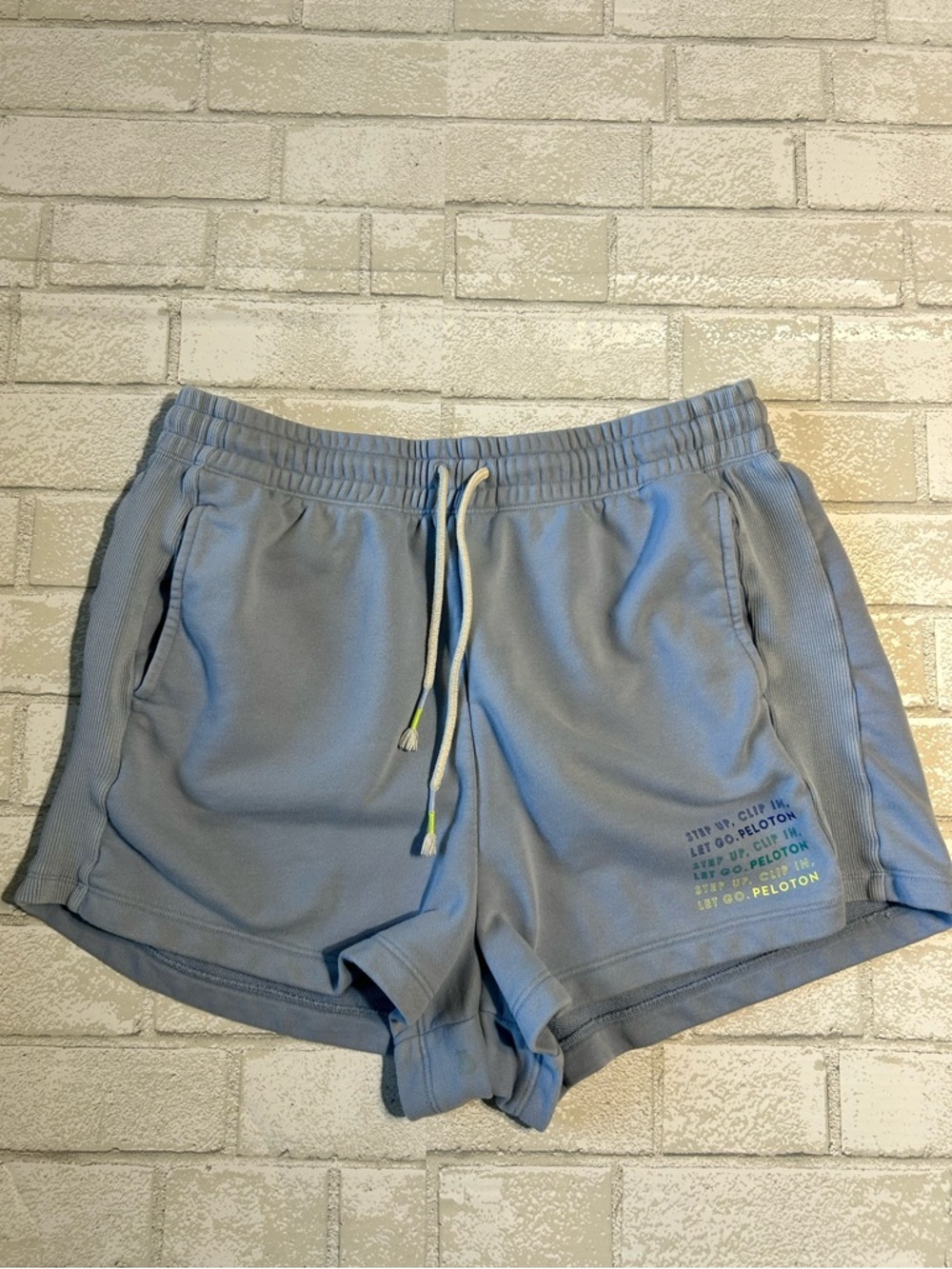 Peloton Light Blue Woman’s Athletic Shorts